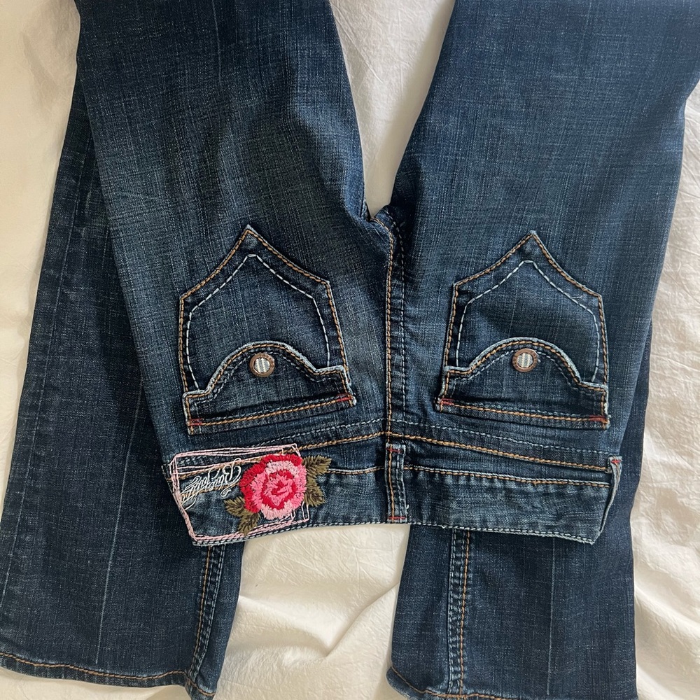 flared low rise jeans - Picture 3 of 5
